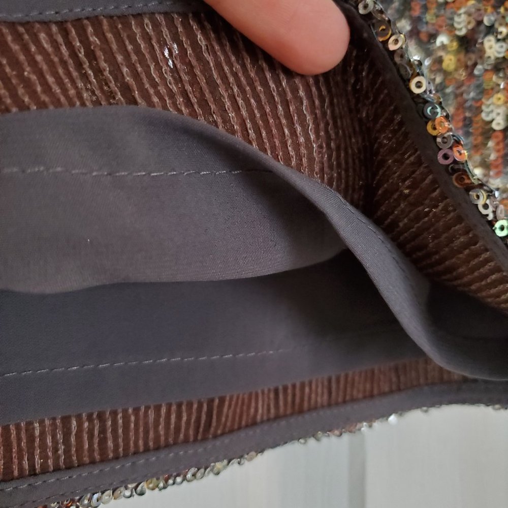 Sam Edelman sequin top, bronze and silver sequin top, women's size medium - Picture 7 of 9